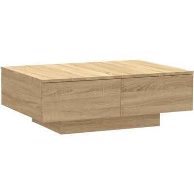 vidaXL Sonoma Eiken Salontafel - Gecoat hout - Modern ontwerp vidaXL Sonoma Eiken Salontafel - Gecoat hout - Modern ontwerp