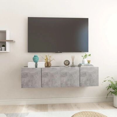 vidaXL 2x Wandhängende TV-Schrank Beton Grau Wand-Einheit vidaXL 2x Wandhängende TV-Schrank Beton Grau Wand-Einheit