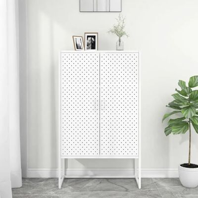 vidaXL Højskab Hvid 80x35x135 cm Stål - Skab vidaXL Højskab Hvid 80x35x135 cm Stål - Skab