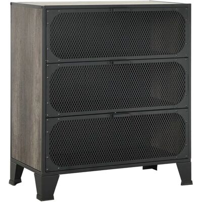 vidaXL Graues Metall-MDF Schränk - 72x36x82 cm vidaXL Graues Metall-MDF Schränk - 72x36x82 cm