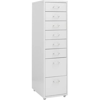 vidaXL 8-Schubladen Graues Metallschrank - Aktenregal vidaXL 8-Schubladen Graues Metallschrank - Aktenregal