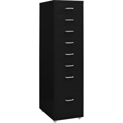 vidaXL Modell 28x41x109 cm Schwarzes Metall Büroakten-Schrank - Ablage vidaXL Modell 28x41x109 cm Schwarzes Metall Büroakten-Schrank - Ablage