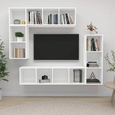 vidaXL Modèle 3079817 Ensemble de meubles TV blanc mural - Publicité vidaXL Modèle 3079817 Ensemble de meubles TV blanc mural - Publicité