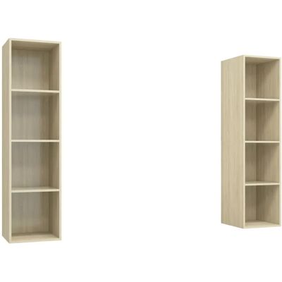 vidaXL Wandmontierte TV-Schränke 2er-Set Sonoma Eiche vidaXL Wandmontierte TV-Schränke 2er-Set Sonoma Eiche