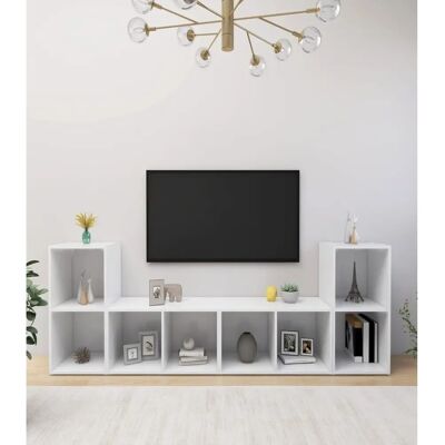 Vidaxl Weiße 4-teiliger TV-Schrank Vidaxl Weiße 4-teiliger TV-Schrank