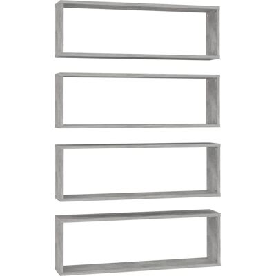 vidaXL Wandregale 4 Stück Beton Grau 80x15x26.5 cm - Wandregale vidaXL Wandregale 4 Stück Beton Grau 80x15x26.5 cm - Wandregale