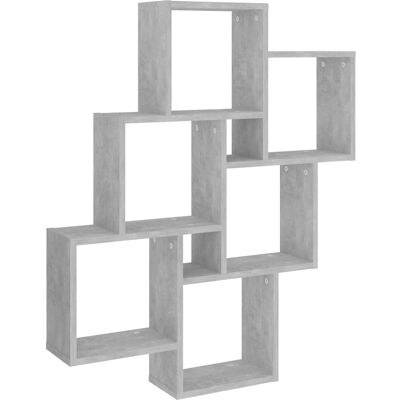 Étagère cube murale gris béton vidaXL - Étagère - Publicité Étagère cube murale gris béton vidaXL - Étagère - Publicité