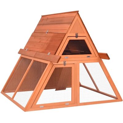 vidaXL Schronisko dla zwierząt - 152x127x109.5 cm, Brązowe, Projekt w kształcie litery A vidaXL Schronisko dla zwierząt - 152x127x109.5 cm, Brązowe, Projekt w kształcie litery A