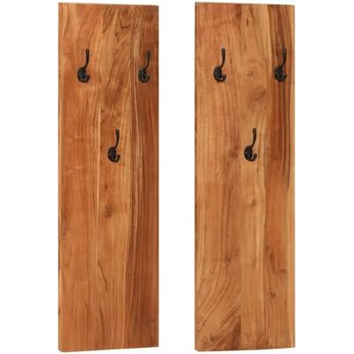 vidaXL 2x Massiv Akazien Wandgarderoben - Wandgarderobe vidaXL 2x Massiv Akazien Wandgarderoben - Wandgarderobe