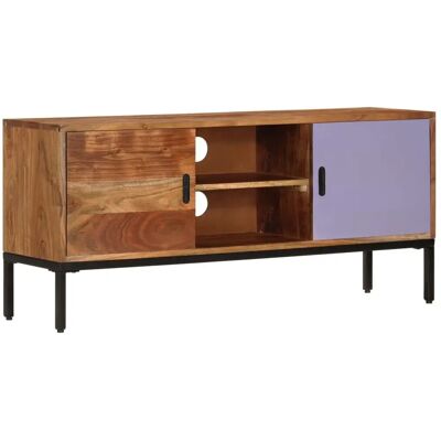 vidaXL Massivholzmöbel Akazie TV-Schrank Honigbraun und Grau - TV-Schrank vidaXL Massivholzmöbel Akazie TV-Schrank Honigbraun und Grau - TV-Schrank