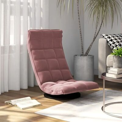 vidaXL Chaise de sol en velours rose pivotante - Chaise de sol vidaXL Chaise de sol en velours rose pivotante - Chaise de sol