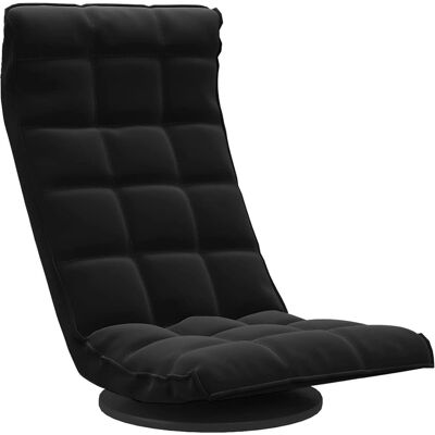 vidaXL Gulvstol drejelig sort velour vidaXL Gulvstol drejelig sort velour