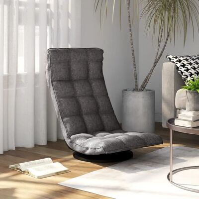 vidaXL Fauteuil de sol pivotant en tissu gris clair - Fauteuil de sol - Publicité vidaXL Fauteuil de sol pivotant en tissu gris clair - Fauteuil de sol - Publicité