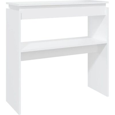 vidaXL Table Console Blanche Bois Ingénierie - Console - Publicité vidaXL Table Console Blanche Bois Ingénierie - Console - Publicité