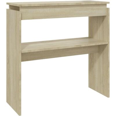 vidaXL Console tafel Sonoma eik - 80x30x80 cm - Woonkamer bijzettafel vidaXL Console tafel Sonoma eik - 80x30x80 cm - Woonkamer bijzettafel