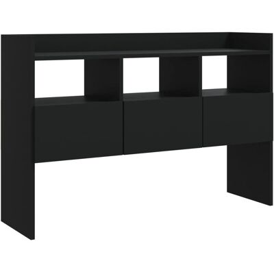 vidaXL Zwart Ingegoten Hout Dressoir - Woonkamer Opbergmeubel vidaXL Zwart Ingegoten Hout Dressoir - Woonkamer Opbergmeubel