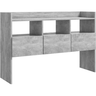 Buffet Gris Béton vidaXL - Meuble de rangement pour salon - Publicité Buffet Gris Béton vidaXL - Meuble de rangement pour salon - Publicité