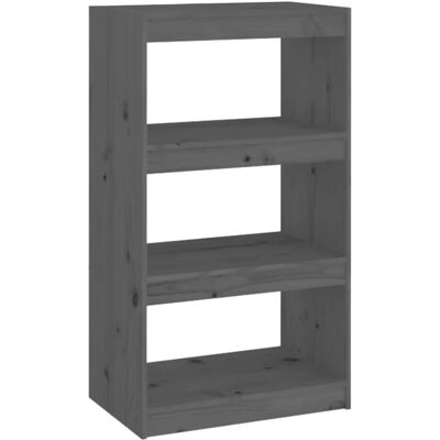vidaXL Massivholz Kiefer Bücherregal/Raumteiler Grau - Bücherregal/Raumteiler vidaXL Massivholz Kiefer Bücherregal/Raumteiler Grau - Bücherregal/Raumteiler