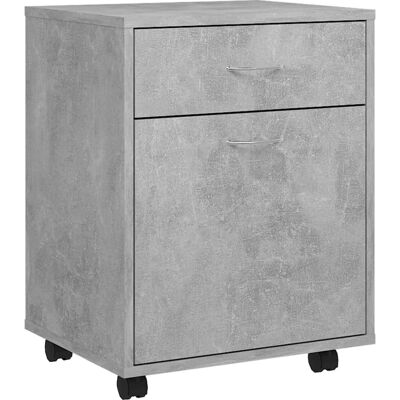 vidaXL Modernes Grau Engineered Holz Rollschrank - Büromöbel vidaXL Modernes Grau Engineered Holz Rollschrank - Büromöbel