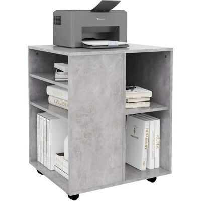 vidaXL Graues Ingenieur-Holz Rollschrank - Büroaufbewahrung vidaXL Graues Ingenieur-Holz Rollschrank - Büroaufbewahrung