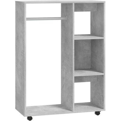 vidaXL Konkretschwarz Garderobe Holzwerkstoff Stauraum - Kleiderschrank vidaXL Konkretschwarz Garderobe Holzwerkstoff Stauraum - Kleiderschrank