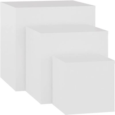 vidaXL 3-tlg. Beistelltisch-Set Weiß - Wohnzimmer- & Sofaeck-Tisch vidaXL 3-tlg. Beistelltisch-Set Weiß - Wohnzimmer- & Sofaeck-Tisch