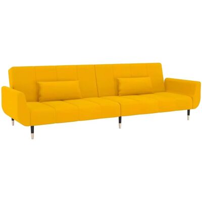 VidaXL Sovesofa - Konvertibel Velvet Gul VidaXL Sovesofa - Konvertibel Velvet Gul