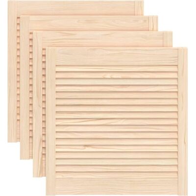 Portes d'armoire en pin à persiennes - Maisonchic Portes d'armoire en pin à persiennes - Maisonchic