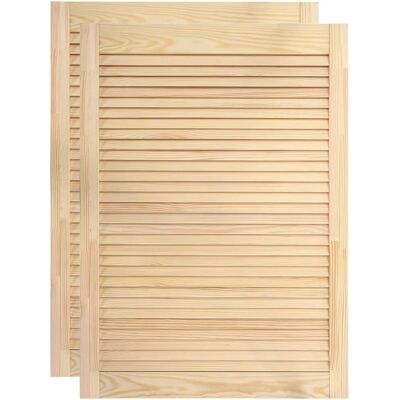 Portes d'armoire en bois à persiennes - Maisonchic Portes d'armoire en bois à persiennes - Maisonchic