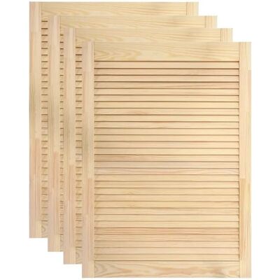 Portes d'armoire en bois à persiennes - Maisonchic Portes d'armoire en bois à persiennes - Maisonchic