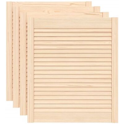 Portes de placard en pin massif à lamelles - 4 pcs - 69x59.4cm Portes de placard en pin massif à lamelles - 4 pcs - 69x59.4cm