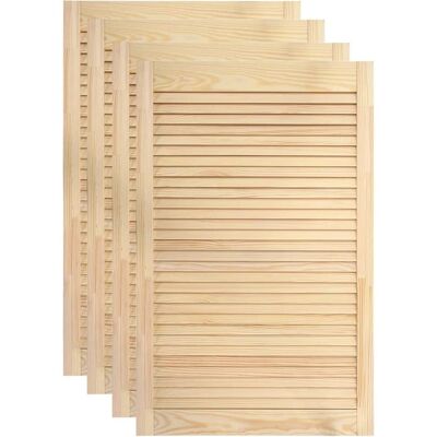 Portes d'armoire à lamelles en pin - 4 pcs - Maisonchic Portes d'armoire à lamelles en pin - 4 pcs - Maisonchic