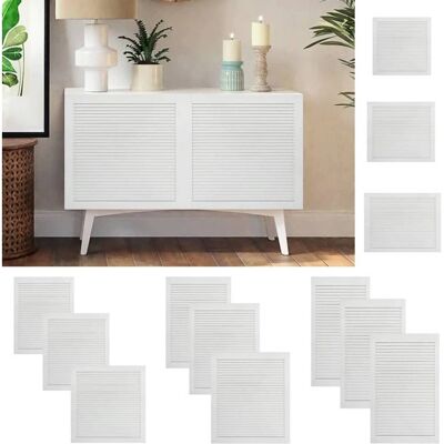 Marca - Modelo - Puertas de madera con persianas para circulación de aire - 4 piezas Marca - Modelo - Puertas de madera con persianas para circulación de aire - 4 piezas