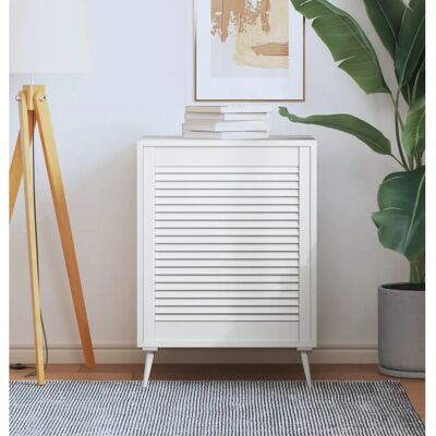 Porte d'armoire en bois à persiennes - Ventilation intérieure Porte d'armoire en bois à persiennes - Ventilation intérieure
