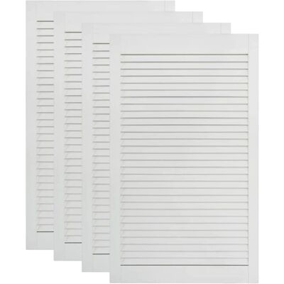 Portes à persiennes en pin blanc vidaXL - Portes intérieures - Publicité Portes à persiennes en pin blanc vidaXL - Portes intérieures - Publicité