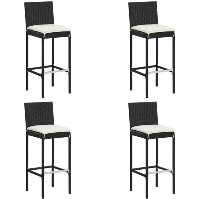 VidaXL 316670 Udendørstol - Polstret sæde - Polyester, Polyrattan, Stål VidaXL 316670 Udendørstol - Polstret sæde - Polyester, Polyrattan, Stål