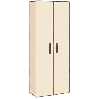 vidaXL Armoire à chaussures crème 60x30x166 cm Rangement en tissu - Publicité vidaXL Armoire à chaussures crème 60x30x166 cm Rangement en tissu - Publicité