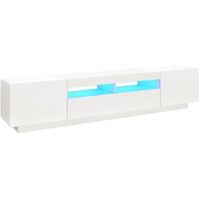 vidaXL 3081906 TV Kast - LED Verlichting - Wit - 200x35x40 cm vidaXL 3081906 TV Kast - LED Verlichting - Wit - 200x35x40 cm