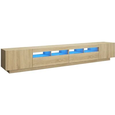 vidaXL TV-Schrank mit LED-Lichtern Sonoma Eiche - TV-Ständer vidaXL TV-Schrank mit LED-Lichtern Sonoma Eiche - TV-Ständer
