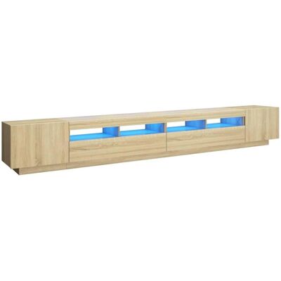 vidaXL TV-Schrank mit LED-Lichtern Sonoma Eiche - Fernsehtyp vidaXL TV-Schrank mit LED-Lichtern Sonoma Eiche - Fernsehtyp