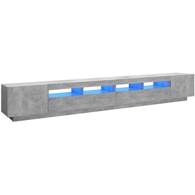 vidaXL TV Kast met LED-Verlichting Betongrijs 300x35x40 cm - TV Kast vidaXL TV Kast met LED-Verlichting Betongrijs 300x35x40 cm - TV Kast