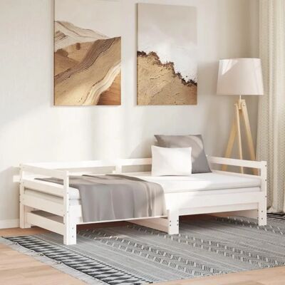 vidaXL Weiß 90x200cm Holzsofa-Bett vidaXL Weiß 90x200cm Holzsofa-Bett