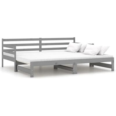 vidaXL Canapé-lit gris - Sofa bed with removable slats vidaXL Canapé-lit gris - Sofa bed with removable slats