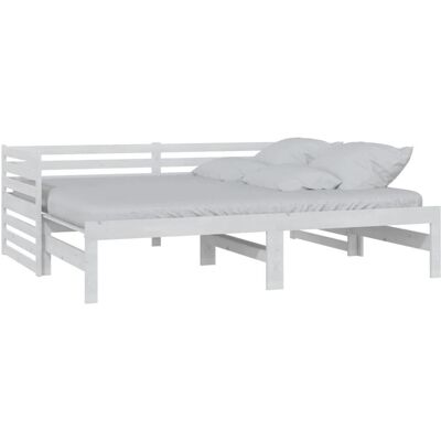 vidaXL Nova Tagesbett - 90x200cm Weiß Multifunktional Massiv Kiefernholz vidaXL Nova Tagesbett - 90x200cm Weiß Multifunktional Massiv Kiefernholz
