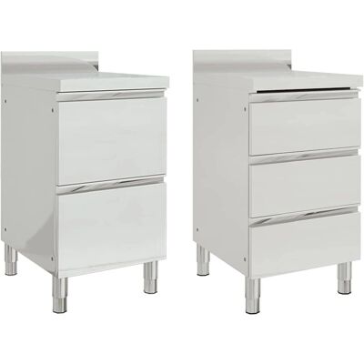 vidaXL Kitchen Cabinets Stainless Steel - Commercial Kitchen Storage vidaXL Kitchen Cabinets Stainless Steel - Commercial Kitchen Storage
