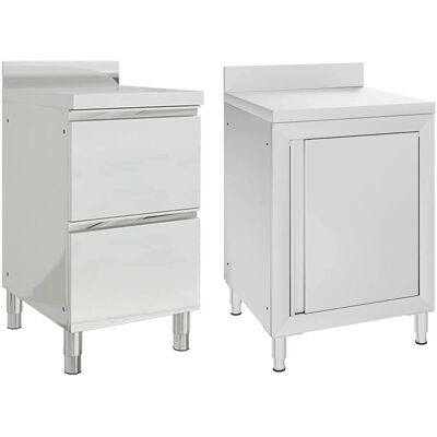 vidaXL 1/2X Armoire de Cuisine Commerciale en Inox - Armoire de Cuisine - Publicité vidaXL 1/2X Armoire de Cuisine Commerciale en Inox - Armoire de Cuisine - Publicité