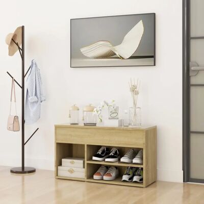 vidaXL Schuhbank Sonoma Eichenholz - Flurbank vidaXL Schuhbank Sonoma Eichenholz - Flurbank