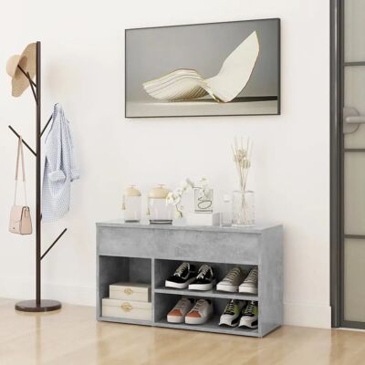 vidaXL Beton Grau Schuhbank - Schuhorganizer Schrank Flurbank vidaXL Beton Grau Schuhbank - Schuhorganizer Schrank Flurbank