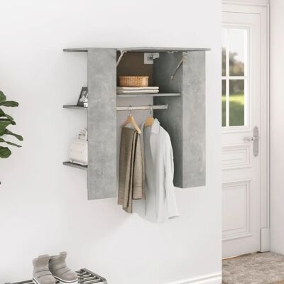 Armario de pasillo de pared vidaXL - Gris cemento - 97,5x37x99cm Armario de pasillo de pared vidaXL - Gris cemento - 97,5x37x99cm