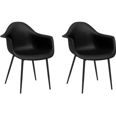 vidaXL 338076 Moderne schwarze Esszimmerstühle - Restaurantmöbel vidaXL 338076 Moderne schwarze Esszimmerstühle - Restaurantmöbel